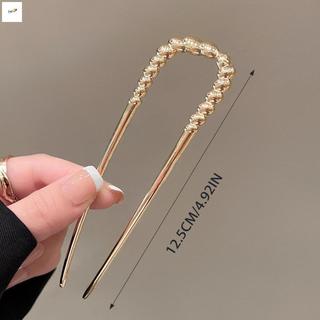 Kim Loại Hình Chữ U Hợp Kim Cho Tóc Bun Vintage Phong Cách Trung Hoa