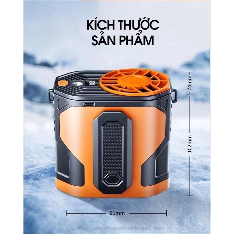 Quạt làm mát mini -Quạt tích điện mini đeo thắt lưng, đeo cổ, 100 cấp độ gió, làm mát nhanh, tiện dụng. C87 SHOP
