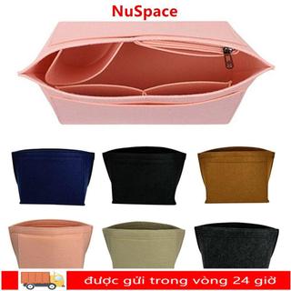 Túi lót ví NUSPACE, túi chèn nỉ nhiều ngăn, tổ chức lưu trữ di động cho bên trong túi xách