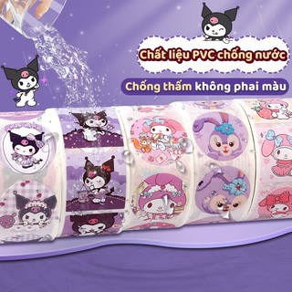 Cuộn 500 Sticker Trang Trí Đáng Yêu, Tem Dán Hoạt Hình Đa Dạng Mẫu Mã Tiện Dụng Để Khen Thưởng