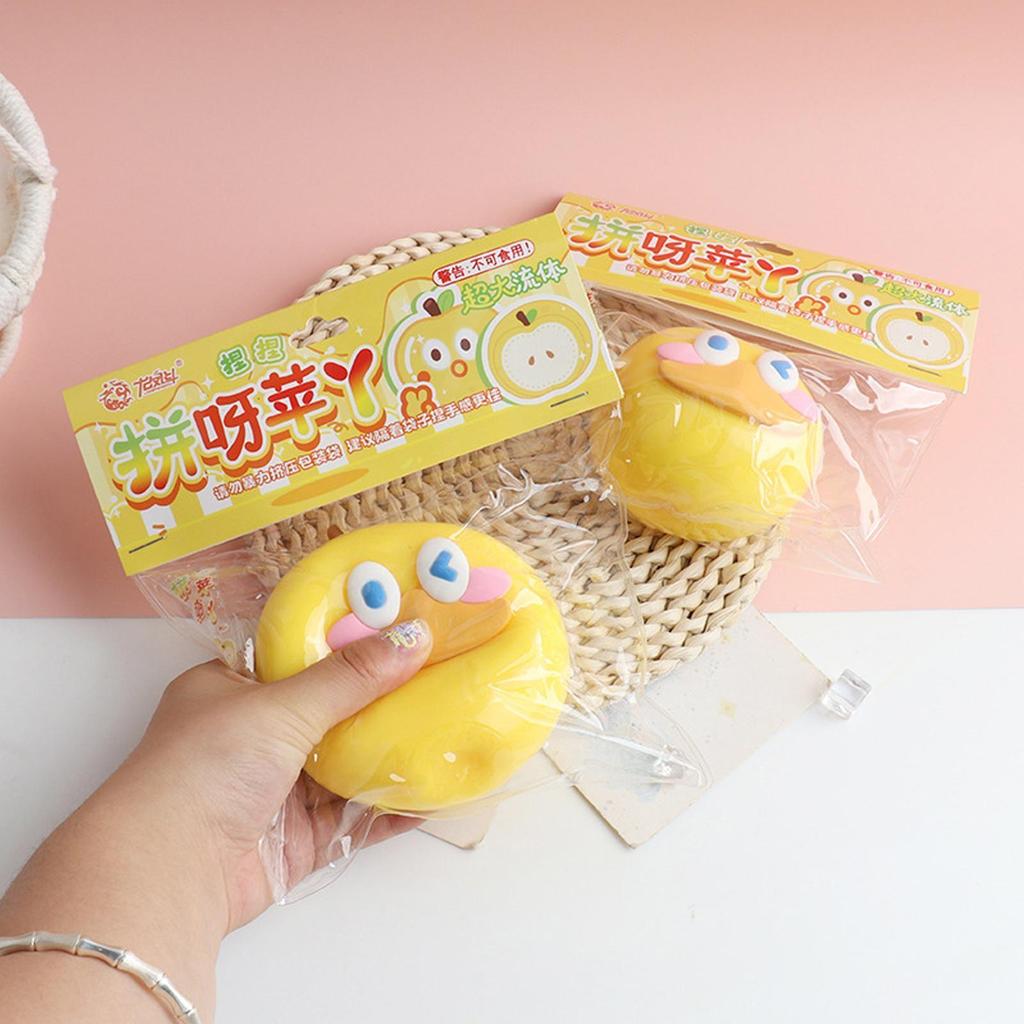 Vịt Vàng Hình Quả Táo Mềm Giảm Căng Thẳng Squishy Đồ Chơi Apple Squishy Căng Thẳng Bóng Fidget Đồ Chơi Cho Trẻ Em saixit2vn