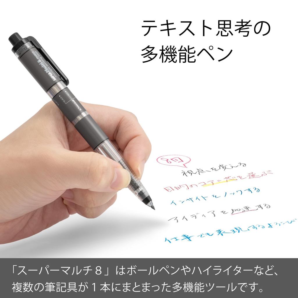 Pentel Super Multi 8 XPH803/ST 2 Phien Ban/8-in-1 Bi+Mau+HB/Than But hoac Bo Set/Nhat Ban