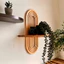 Kệ gỗ tre MARGREDY, Kệ hoa mây hình học trang trí, Kệ treo tường thủ công phong cách Boho Trang trí nội thất