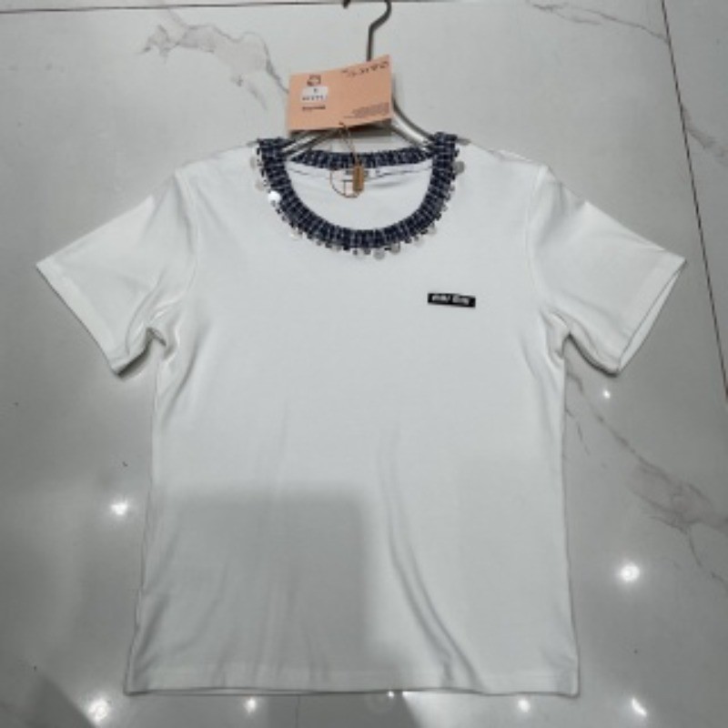 Áo thun Cotton nguyên chất cổ tròn mới dành cho nữ