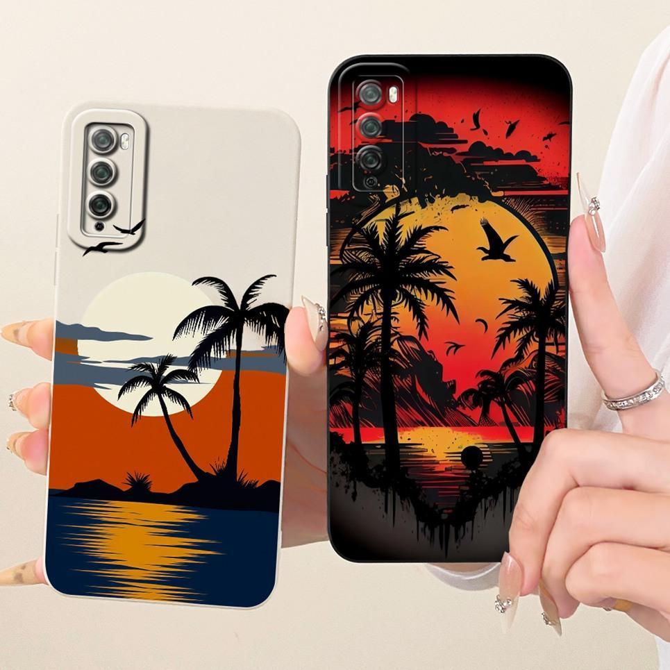 Ốp Điện Thoại Cho Huawei Enjoy 20 Pro Enjoy 60 Enjoy 10 Vỏ Silicon Hoạt Hình Rồng Ngộ nghĩnh Mèo Biển Họa Tiết Chống Sốc Ốp Lưng