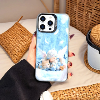 Ốp Lưng Iphone Phim hoạt hình thời trang Cho Iphone 7 xs xr 11 12 13 14 15 16 Pro Max Plus Pop Mart DIMOO  cat blue
