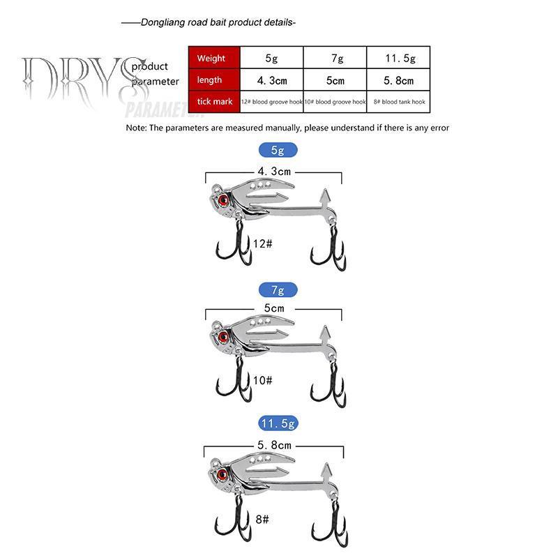 Mồi câu cá VIB kim loại 3D thực tế - Phù hợp cho cá chép, bass và cá hồi
