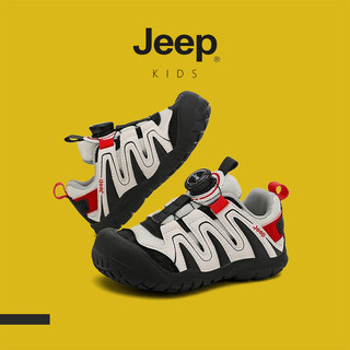 JEEP Giày Trẻ Em Lưới Trẻ Em Giày Thể Thao Xoay Nút Chống Trơn Trượt Chống Sốc Bé Trai Bé Gái Xuân Thu Học Sinh Chạy