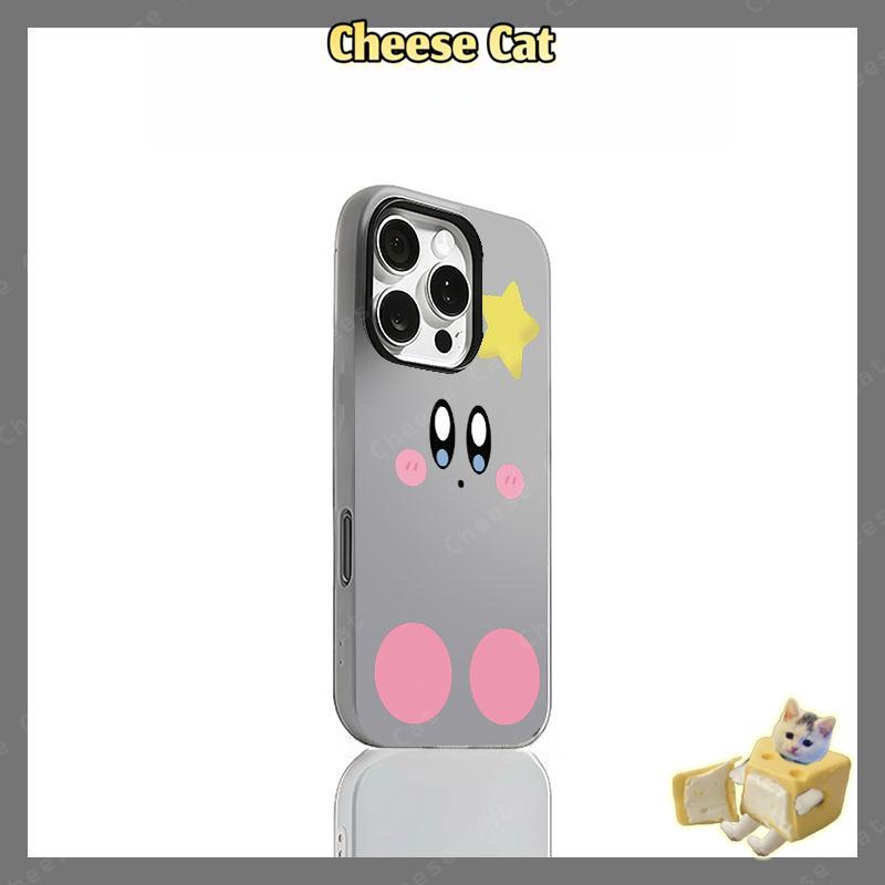 Dễ Thương Pink Star Kirby Vỏ điện thoại dành cho iPhone 14 15 16 13 12 11 Pro Max Xs Max XR 17 Air Vỏ iPhone màu hồng