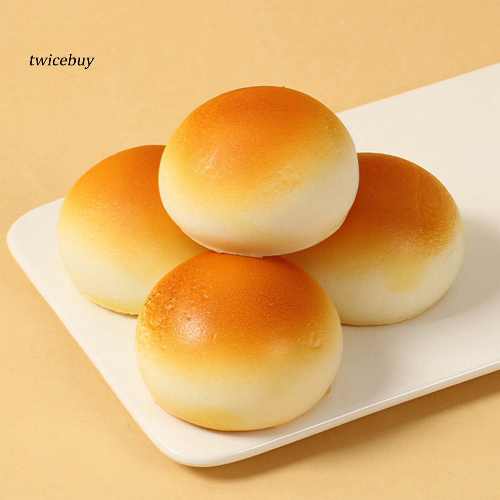 [TY] Đồ chơi bóp chữa bệnh cảm xúc Đồ chơi bóp Bun vàng thực tế – Pu Slow Soft Giảm căng thẳng cho trẻ em Người lớn Fidget Squishy theo chủ đề thực phẩm Giảm lo âu để thư giãn