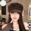 PUSKY Mũ Nồi Da Lộn Cho Nữ - Thiết Kế Retro, Dễ Gập Lại, Thích Hợp Thu Đông
