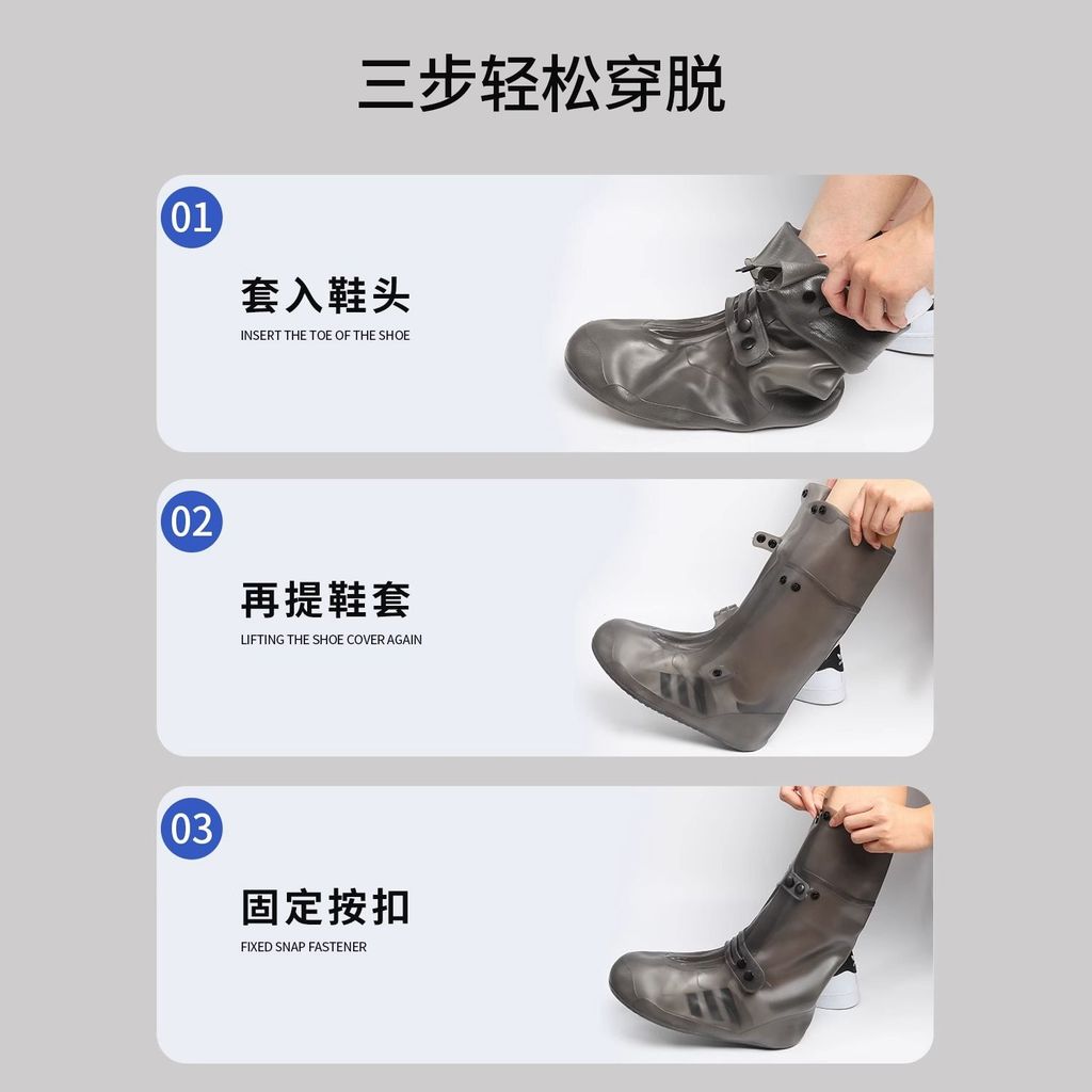 Giày Đi Mưa Chống Thấm Nước Ngoài Mặc Nam Giày Nước Chống Mài Mòn Người Lớn Ống Dài Chống Trơn Trượt Nữ Ngoài Trời Bắt Biển Mồi Giày Đi Mưa Bao Chân
