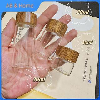 ABQ Cà Phê Đậu Ống Thủy Tinh Có Dụng Cụ Gỗ Ống Đóng Chai Bảo Quản Ngũ Cốc Bằng Gỗ Kín Kín Kín Hộp VN