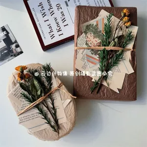 Giấy gói quà cổ điển nguyên bản Chất liệu hoa nghệ thuật Dây buộc Chất liệu Gói giấy DIY Trang trí quà tặng Giấy Sydney 0331