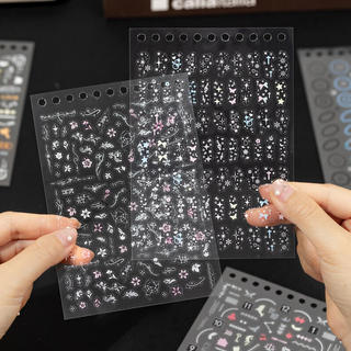 ENWEI 30 Chiếc [Dòng Album Phát Sáng Mềm] Chất Liệu Kép Matte PET Die Cut Tạp Chí Dán Các Yếu Tố Trang Trí Cho Sổ Lưu Niệm Người Lập Kế Hoạch
