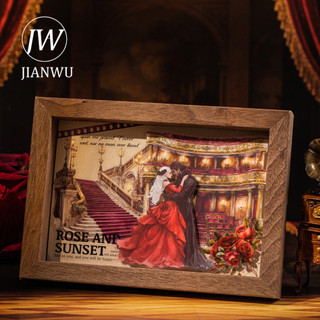 JIANWU Nhà Hát Châu Âu Series Nhân Vật Vintage Phong Cảnh Chất Liệu Cắt Dán PET Miếng Dán Sách Sáng Tạo DIY Tạp Chí Văn Phòng Phẩm