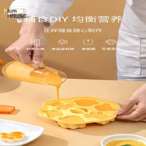 PlumHOUSE Khuôn Làm Bánh Silicon Bổ Sung Cho Bé Làm Thực Phẩm Chịu Nhiệt Thích Hợp Cho Hấp Và Đun sôi Nồi Chiên Không Khí Phụ Kiện Nhà Bếp VN