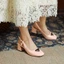 VNMZGG36-39 Kích Thước Lớn Thời Trang Lưng Rỗng Mũi Sandal Nông Miệng Sau Khóa Dây Đeo Mary Jane Dày Gót Chân Đế