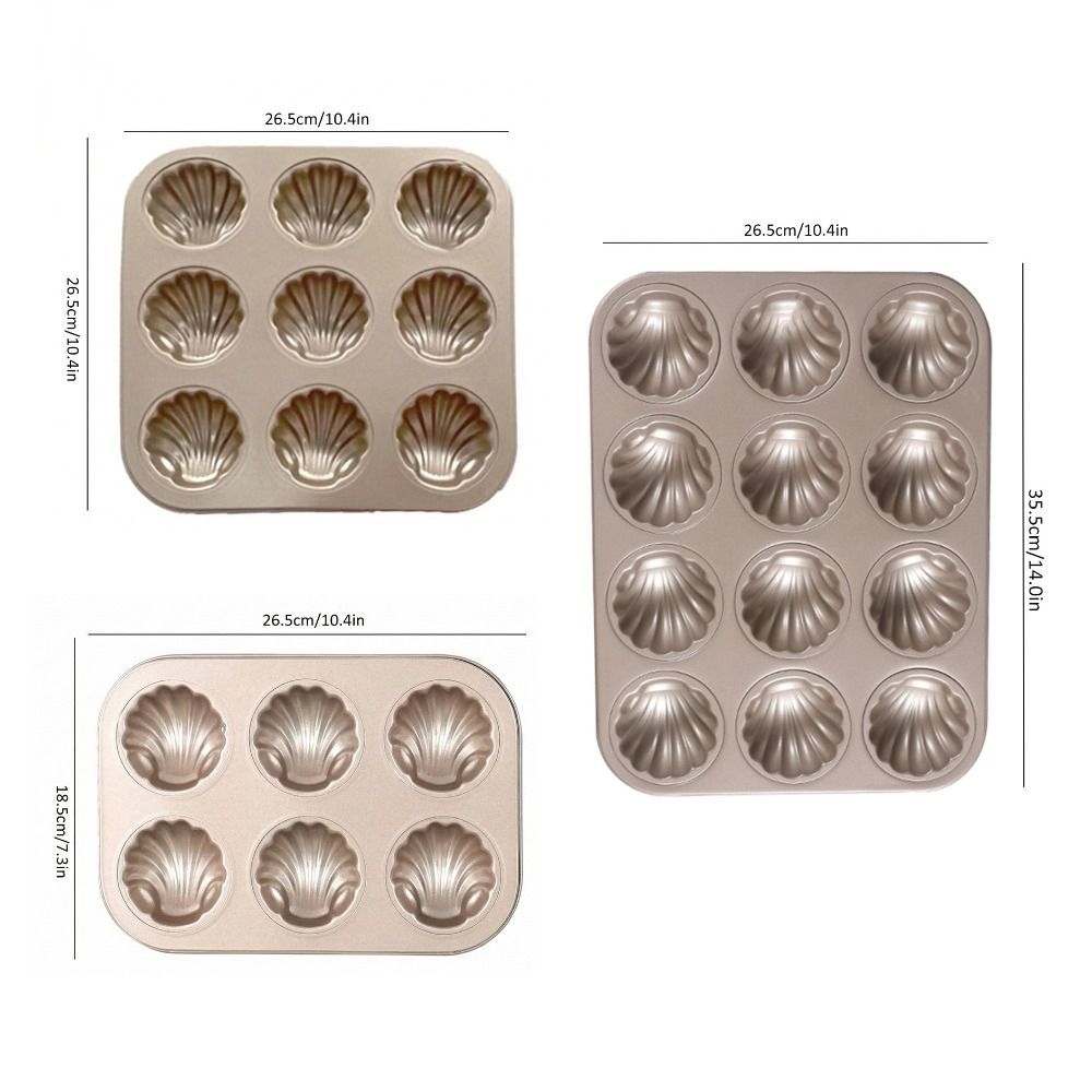 Khuôn Làm Bánh ICUCKO, Khuôn Muffin Thép Carbon 6 / 9 / 12 Khoang, Lớp Phủ Chống Dính DIY Có Thể Tái Sử Dụng Món Tráng Miệng Khuôn Nhà Bếp
