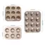 NOTE1 Khuôn Làm Bánh, Khuôn Muffin Thép Carbon 6 / 9 / 12 Khoang, Lớp Phủ Chống Dính Chất Lượng Cao Hình Chuối Khay Nướng DIY Nhà Bếp
