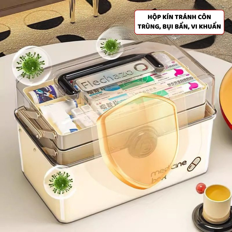 Hộp Đựng Thuốc Gia Đình ENODA HOME, Hộp Đựng Thuốc Y Tế Cứu Thương Nhiều Tầng Tiện Dụng Cho Gia Đình Q081