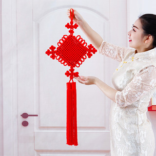 Mặt dây chuyền thủ công màu đỏ, nút thắt Trung Quốc, kích thước nhỏ/lớn, trang trí nội thất, Tết Nguyên Đán 26.1.5