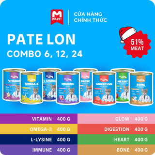 Thức Ăn Cho Mèo MRVET Dạng Lon 400G Tiêu Hóa, Sáng Mắt, Mượt Lông
