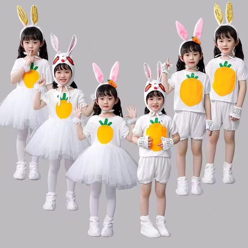 💕 HÀNG CÓ SẴN – Đầm Trang Phục Trẻ Em 3‑12 tuổi – Con Thỏ + Hoạt Hình Động Vật, Thích hợp Halloween, Giáng Sinh & Ngày Trẻ Em 🎃🎉