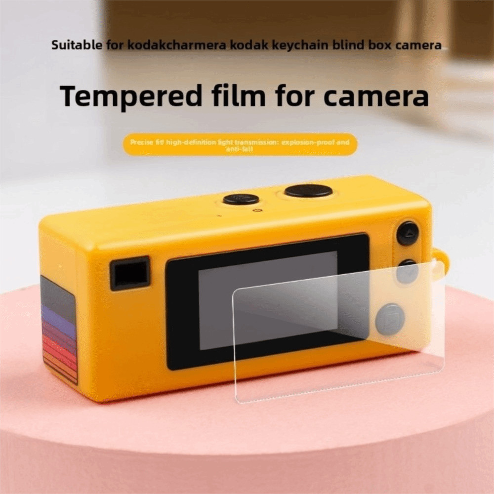 GILL cho màn hình kính cường lực máy ảnh Kodak, Tấm bảo vệ màn hình máy ảnh kỹ thuật số trong suốt 9H, Quà tặng Móc khóa Phụ kiện máy ảnh di động Phim thủy tinh cho Kodak Charmera