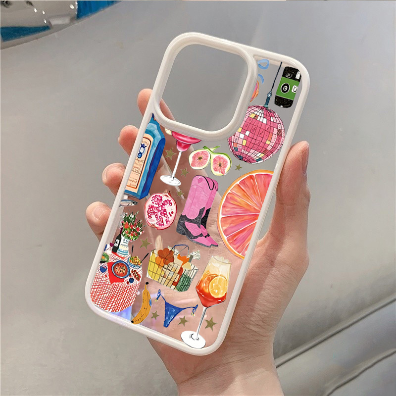 Ốp Lưng Cho iPhone 11 16 14 15 12 13 Pro Max 17AIR 16e 8 7 Plus XR X XS Max SE2020 2022 Graffiti Neon City Acrylic Trong Suốt Chống Sốc