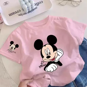 Gái Bé Thoáng Hè, Rộng Dáng, Ngắn Áo, Mickey