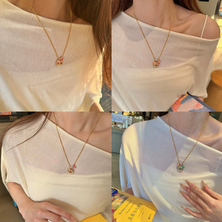 Dây chuyền hình ngựa gỗ tráng men - Phù hợp thời trang nữ mùa thu đông