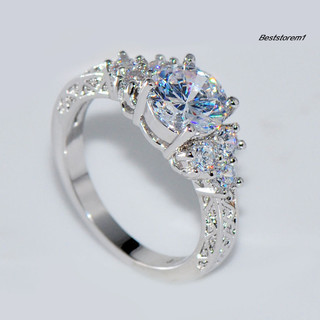 <BSTO> Nhẫn đính hôn nữ đính đá zircon sang trọng