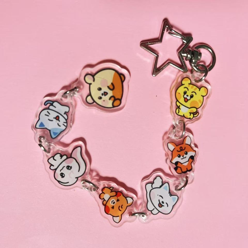 Kpop Idol New Style Cartoon Acrylic Chain Keychain Bag Pendant Accessories Jisung Chenle Jeno JAEMIN RENJUN HAECHAN
