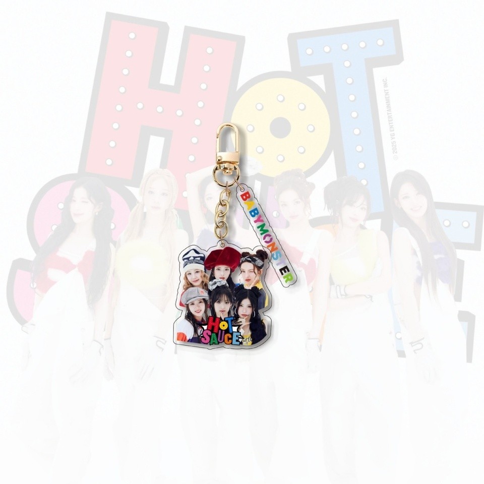 KPOP Idol BABYMONSTER HOT SAUCE Album Merch Keychain for Women Men Acrylic