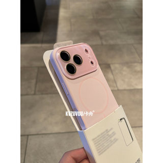 WEIXIN | Apple 17promax Silicon lỏng tương thích Màu trơn đơn giản Thời trang mới Vỏ điện thoại di động từ tính phổ biến dành cho nữ