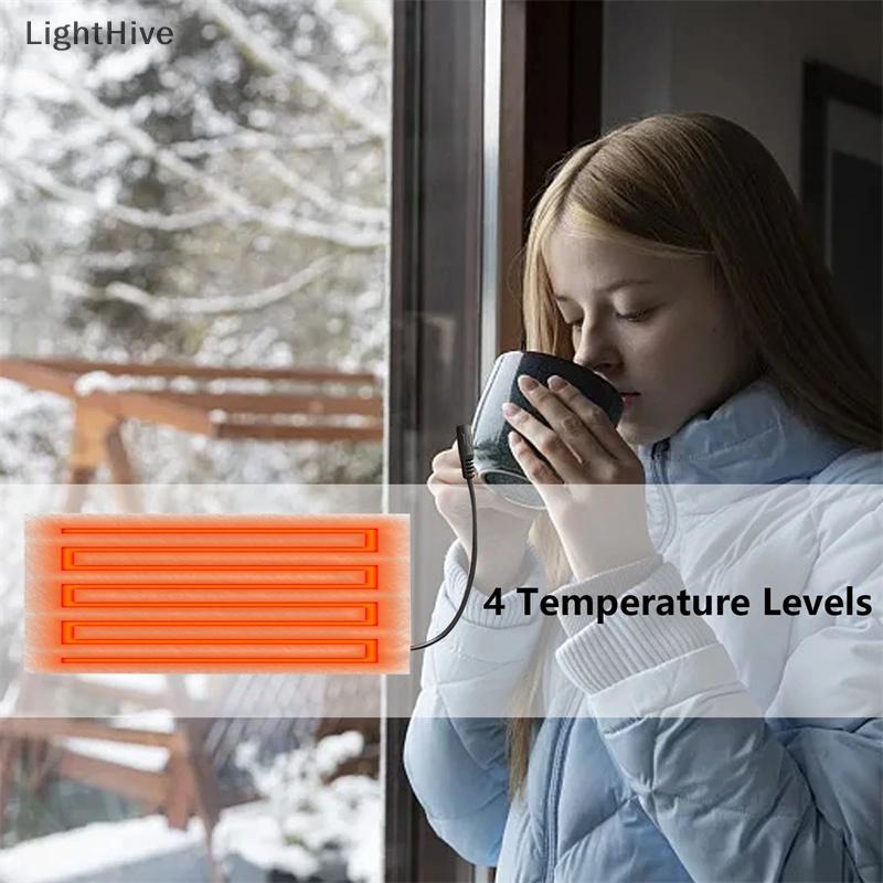 [LightHive] Miếng dán ấm USB Tấm sưởi ấm bằng sợi Carbon sưởi ấm nhanh Tấm sưởi ấm an toàn cho áo Vest vải Jaet Coat Câu cá cắm trại (TH)