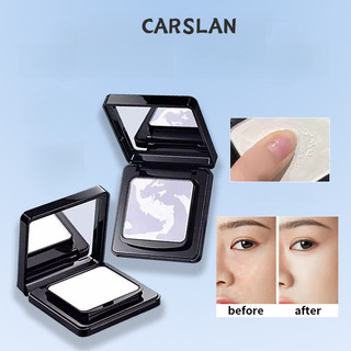 CARSLAN Bột ép từ tính màu đen Bột mịn và nhẹ Tập trung mềm mại Kiểm soát dầu Làm mịn da bền bỉ mà không cần tháo trang điểm Làm sáng bột ép Trang điểm mặt