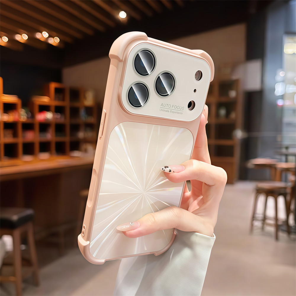 Ốp điện thoại họa tiết CD bốn góc chống rơi cho iPhone 17 Pro Max 13 14 15 16 pro max Phim bảo vệ gương chống rơi Vỏ mềm bảo vệ điện thoại