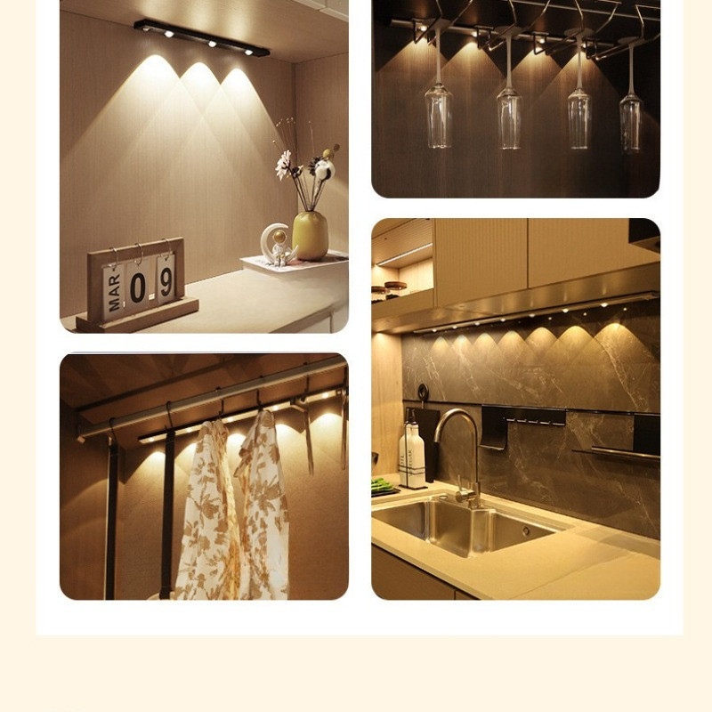 Đèn LED trang trí cảm ứng điều chỉnh độ sáng Không Dây 5 Màu Sắc, Đèn cảm biến thông minh cơ thể người