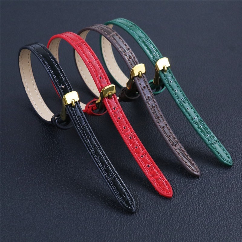 Kích Thước Nhỏ Vòng Đơn NATO Dây Đeo Đồng Hồ 8 Mm 10 Mm Một Vòng Dây Đeo Đồng Hồ Cho Nữ Nữ Kích Thước Cô Gái Trang Sức Đồng Hồ Vòng Tay Aligator Hoa Văn Tre