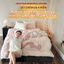 Bộ nỉ nhung 4 món Memminbedding luxury bộ chăn ga nhung sữa kitty hồng và xanh mềm mịn, dày dặn, giữi nhiệt tốt