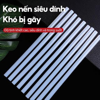 Keo nến nhỏ trong suốt siêu dính 0.7x25cm – Bó 50 cây hàng chất lượng, giải pháp kết dính hiệu quả