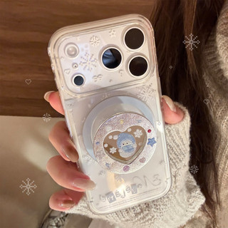 [Sheren] Ốp Điện Thoại Người Tuyết Lấp Lánh Thích Hợp Cho i17 16 15 14 13 12 11 pro max Vỏ Bảo Vệ Chống Sốc