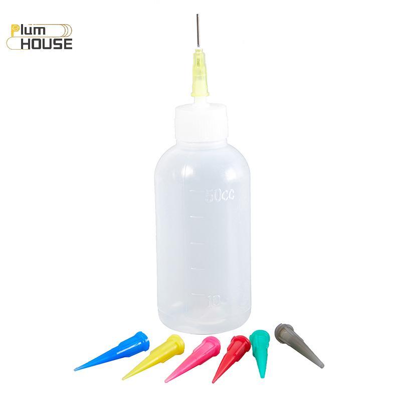 PlumHOUSE 1Pc 50ml Mứt Tranh Bóp Chai Với 7 Đầu Phun Đa Năng Sử Dụng Nồi Mứt Dụng Cụ Làm Bánh Dụng Cụ Vẽ VN