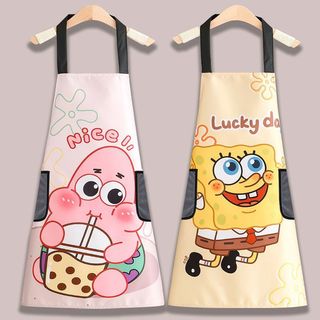 Phong Cách Mới Tạp Dề Cặp Đôi Đơn Giản Eo Nữ Hộ Gia Đình Nhà Bếp Nấu Ăn Chống Thấm Nước Chống Dầu Quần Áo Làm Việc In 8UNZ