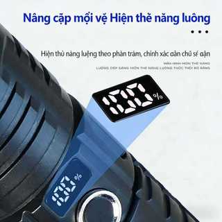 COD “Đèn Pin LED Siêu Sáng | Chiếu Xa, Đa Chế Độ Ánh Sáng, Hiển Thị Pin, Sạc Dự Phòng, Phù Hợp Cho Dã Ngoại, Du Lịch”