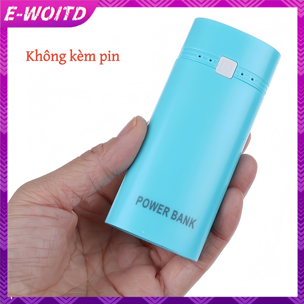 Hộp sạc di động USB E-WOITD 2x 18650 có đèn flash HNVN