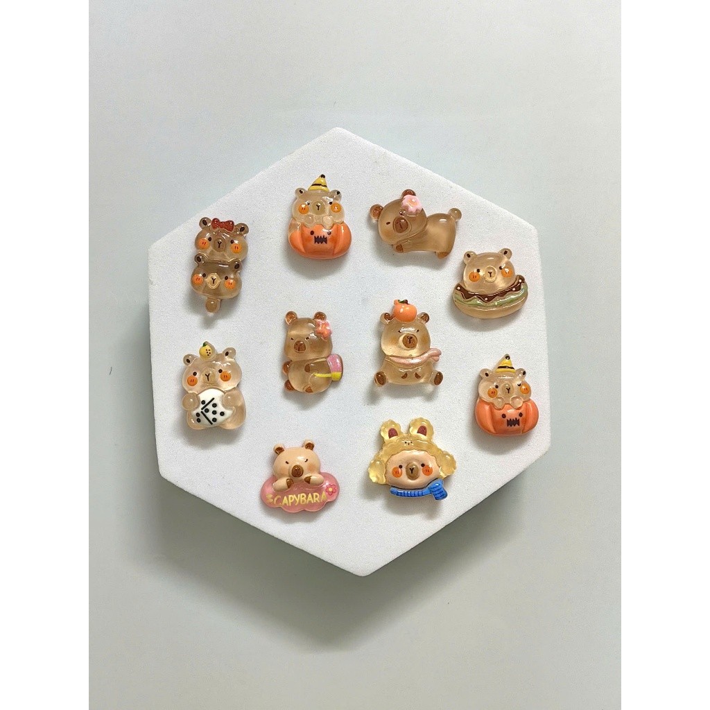 CHARM PHÁT SÁNG CAPYBARA -CHARM GẮN DÉP CAPYBARA SIÊU HOT