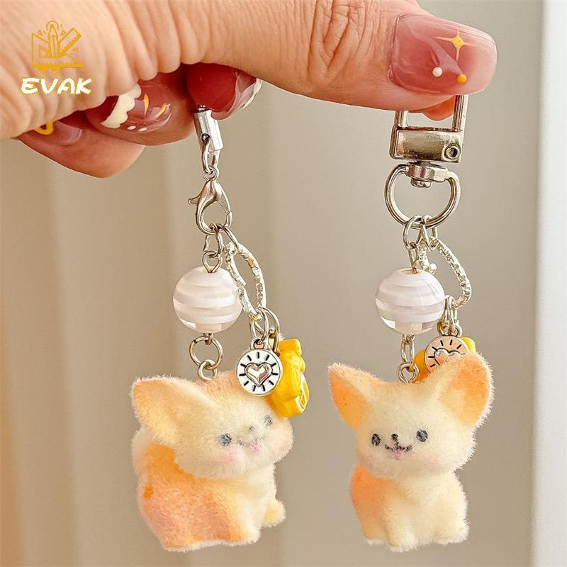 Alittlesetrtu Dễ Thương Floo Cáo Móc Khóa Mặt Dây Chuyền Bapa Trang Trí Túi Dây Xích Điện Thoại Quà Tặng VN